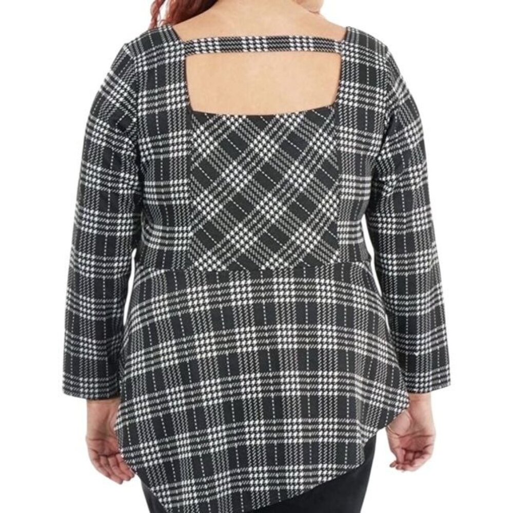 NY Collection Asymmetrical Hem Top Size 3X New - Picture 7 of 8